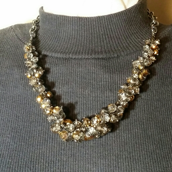 Simply Vera Vera Wang Jewelry - Simply Vera NECKLACE Smoke Tone Chain & Glass Bead